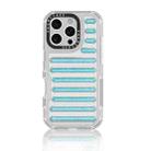 For iPhone 16 Pro Capsule Glitter TPU Hybrid PC Airbag Phone Case(Blue) - 1