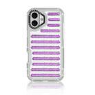 For iPhone 16 Plus Capsule Glitter TPU Hybrid PC Airbag Phone Case(Purple) - 1