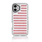 For iPhone 16 Plus Capsule Glitter TPU Hybrid PC Airbag Phone Case(Red) - 1