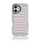 For iPhone 16 Capsule Glitter TPU Hybrid PC Airbag Phone Case(Pink) - 1