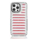 For iPhone 15 Pro Max Capsule Glitter TPU Hybrid PC Airbag Phone Case(Red) - 1