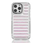 For iPhone 15 Pro Max Capsule Glitter TPU Hybrid PC Airbag Phone Case(Pink) - 1