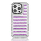 For iPhone 15 Pro Capsule Glitter TPU Hybrid PC Airbag Phone Case(Purple) - 1