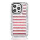 For iPhone 15 Pro Capsule Glitter TPU Hybrid PC Airbag Phone Case(Red) - 1