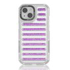 For iPhone 15 Plus / 14 Plus Capsule Glitter TPU Hybrid PC Airbag Phone Case(Purple) - 1