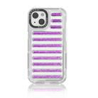 For iPhone 14 / 13 Capsule Glitter TPU Hybrid PC Airbag Phone Case(Purple) - 1