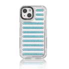 For iPhone 14 / 13 Capsule Glitter TPU Hybrid PC Airbag Phone Case(Blue) - 1