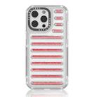 For iPhone 14 Pro Max Capsule Glitter TPU Hybrid PC Airbag Phone Case(Red) - 1