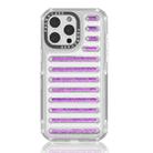 For iPhone 13 Pro Max Capsule Glitter TPU Hybrid PC Airbag Phone Case(Purple) - 1