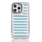 For iPhone 13 Pro Max Capsule Glitter TPU Hybrid PC Airbag Phone Case(Blue) - 1