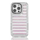 For iPhone 13 Pro Capsule Glitter TPU Hybrid PC Airbag Phone Case(Pink) - 1