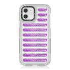 For iPhone 12 / 12 Pro Capsule Glitter TPU Hybrid PC Airbag Phone Case(Purple) - 1