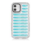 For iPhone 12 / 12 Pro Capsule Glitter TPU Hybrid PC Airbag Phone Case(Blue) - 1