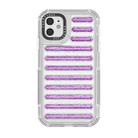 For iPhone 11 Capsule Glitter TPU Hybrid PC Airbag Phone Case(Purple) - 1