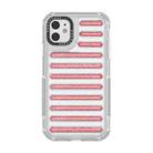 For iPhone 11 Capsule Glitter TPU Hybrid PC Airbag Phone Case(Red) - 1