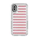 For iPhone XS / X Capsule Glitter TPU Hybrid PC Airbag Phone Case(Red) - 1