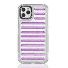 For iPhone 11 Pro Max Capsule Glitter TPU Hybrid PC Airbag Phone Case(Purple) - 1