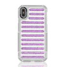 For iPhone XS Max Capsule Glitter TPU Hybrid PC Airbag Phone Case(Purple) - 1