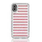 For iPhone XS Max Capsule Glitter TPU Hybrid PC Airbag Phone Case(Red) - 1