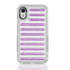 For iPhone XR Capsule Glitter TPU Hybrid PC Airbag Phone Case(Purple) - 1