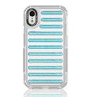 For iPhone XR Capsule Glitter TPU Hybrid PC Airbag Phone Case(Blue) - 1