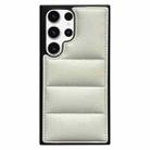 For Samsung Galaxy S23 Ultra 5G Cotton Filling Eiderdown Airbag Phone Case(White) - 1