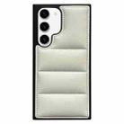 For Samsung Galaxy S23 5G Cotton Filling Eiderdown Airbag Phone Case(White) - 1
