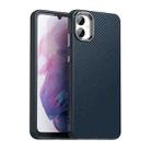 For Samsung Galaxy M05 Carbon Fiber Series IMD Phone Case(Blue) - 1