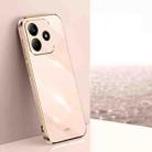 For Redmi Note 14 5G XINLI Straight Edge 6D Electroplate TPU Phone Case(Pink) - 1