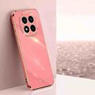 For Redmi Note 14 Pro+ 5G XINLI Straight Edge 6D Electroplate TPU Phone Case(Hawthorn Red) - 1