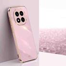For Redmi Note 14 Pro+ 5G XINLI Straight Edge 6D Electroplate TPU Phone Case(Cherry Purple) - 1