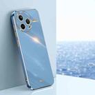 For Redmi K80 XINLI Straight 6D Plating Gold Edge TPU Phone Case(Celestial Blue) - 1