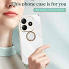 For Redmi Note 14 5G XINLI Straight 6D Plating Gold Edge TPU Shockproof Case with Ring Holder(Mint Green) - 2