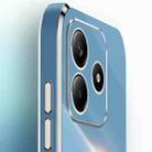 For Redmi Note 14 5G XINLI Straight 6D Plating Gold Edge TPU Shockproof Case with Ring Holder(Mint Green) - 3