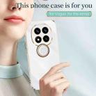 For Redmi Note 14 Pro+ 5G XINLI Straight 6D Plating Gold Edge TPU Shockproof Case with Ring Holder(Black) - 2