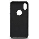 For iPhone X / XS QIALINO Deerskin Texture Cowhide Leather Protective Case(Black) - 3
