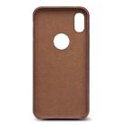 For iPhone X / XS QIALINO Deerskin Texture Cowhide Leather Protective Case(Brown) - 3