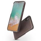 For iPhone X / XS QIALINO Natural Texture Cowhide Leather Protective Case(Dark Brown) - 3