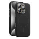 For iPhone 15 Pro AG Fine Hole Liquid Silicone MagSafe Magnetic Phone Case(Black) - 1