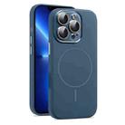 For iPhone 13 Pro Max AG Fine Hole Liquid Silicone MagSafe Magnetic Phone Case(Royal Blue) - 1