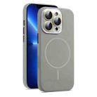 For iPhone 13 Pro Max AG Fine Hole Liquid Silicone MagSafe Magnetic Phone Case(Titanium Gray) - 1