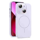 For iPhone 13 AG Fine Hole Liquid Silicone MagSafe Magnetic Phone Case(Lilac) - 1