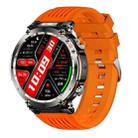 HT30 1.7 inch IP68 Waterproof Silicone Band Smart Watch, Support Flashlight / Banknote Detector Light / Compass(Orange) - 1