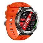 HT30 1.7 inch IP68 Waterproof Silicone Band Smart Watch, Support Flashlight / Banknote Detector Light / Compass(Orange) - 3