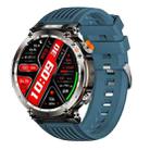 HT30 1.7 inch IP68 Waterproof Silicone Band Smart Watch, Support Flashlight / Banknote Detector Light / Compass(Blue) - 1