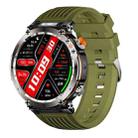 HT30 1.7 inch IP68 Waterproof Silicone Band Smart Watch, Support Flashlight / Banknote Detector Light / Compass(Army Green) - 1