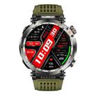 HT30 1.7 inch IP68 Waterproof Silicone Band Smart Watch, Support Flashlight / Banknote Detector Light / Compass(Army Green) - 2