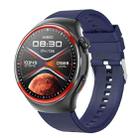 T82 1.43 inch Round Screen BT Call Smart Watch, Heart Rate / Blood Pressure / Blood Oxygen / Sleep / Blood Sugar / HRV / Metope / SOS, Strap:Silicone Blue - 1