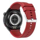 T82 1.43 inch Round Screen BT Call Smart Watch, Heart Rate / Blood Pressure / Blood Oxygen / Sleep / Blood Sugar / HRV / Metope / SOS, Strap:Silicone Red - 3