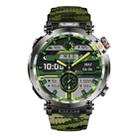 HT30 1.7 inch IP68 Waterproof Camouflage Silicone Band Smart Watch, Support Flashlight / Banknote Detector Light / Compass(Army Green) - 2